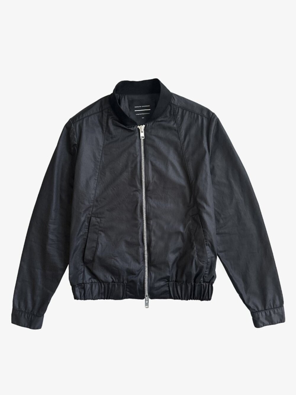 Black Lightweight Chunky Zip Bomber Jacket by Tourne De Transmission